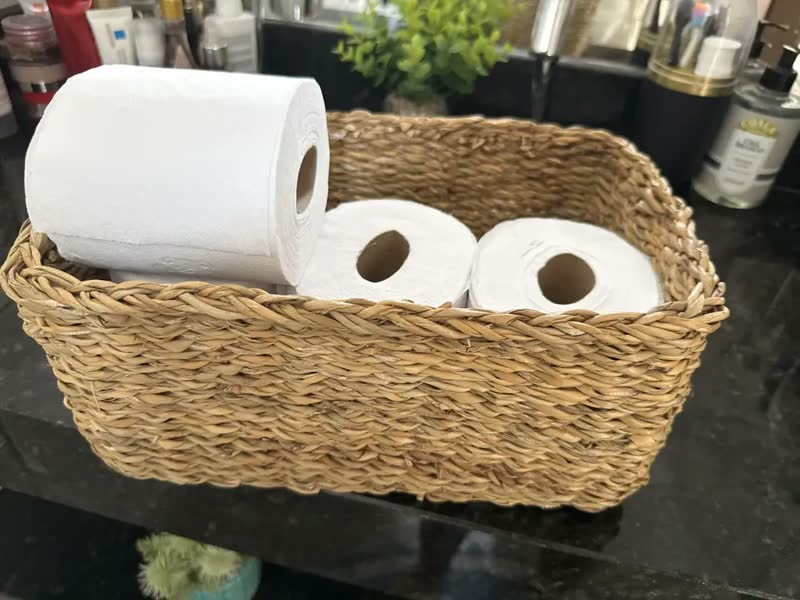 foto de Conjunto De Cestos Cachepot Decoração Quarto Sala Banheiro Cor Conj Cestas C/ Alça