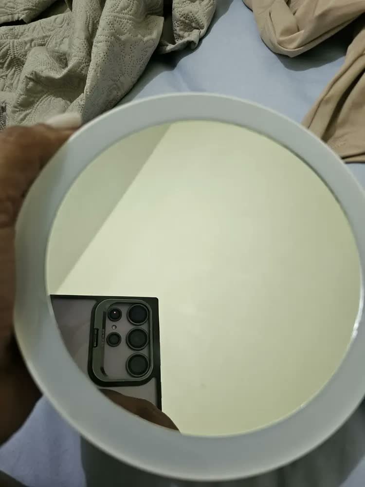 foto de Espelho LED Articulado Branco Aumento 1x 10x Maquiagem Dobrável