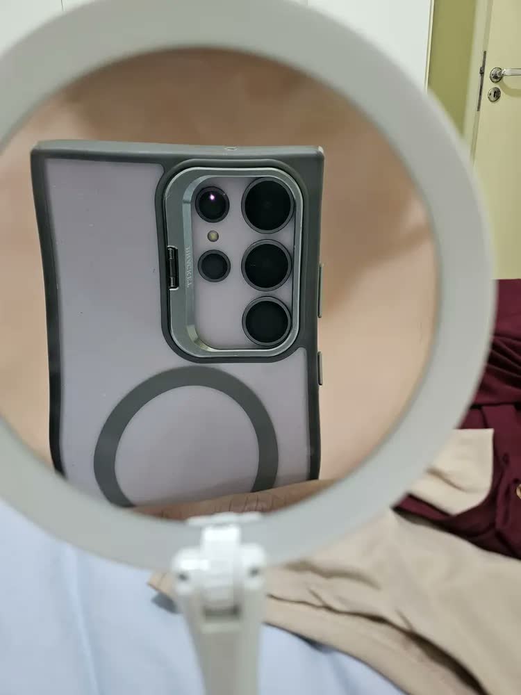 foto de Espelho LED Articulado Branco Aumento 1x 10x Maquiagem Dobrável
