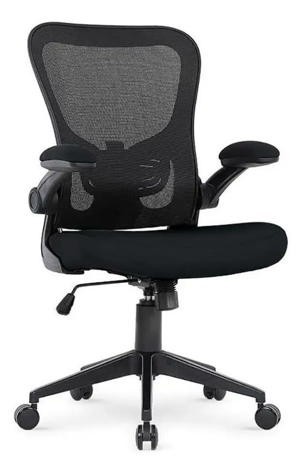 Cadeira Escritório DT3 Vita Preta Ergonômica com Rodas e Altura Ajustável