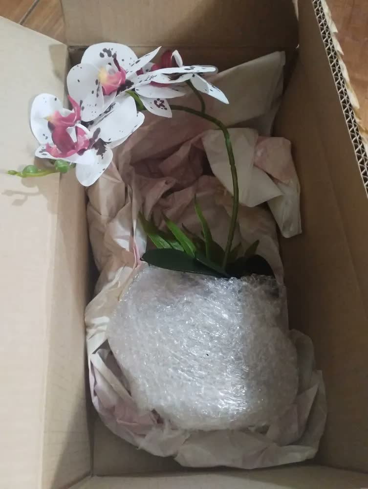 foto de Arranjo Orquídeas Grande Silicone Centro De Mesa Artificial