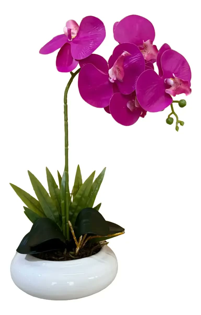 foto de Arranjo Orquídeas Grande Silicone Centro De Mesa Artificial