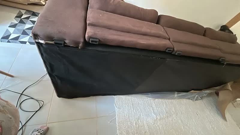 foto de Sofá Retrátil Reclinável Atenas 2,30m Suede Velut Cinza