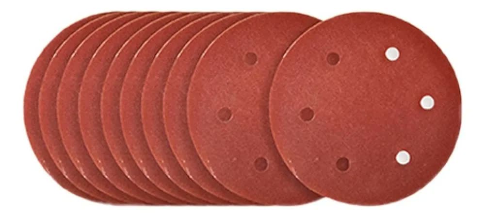 Kit Com 10 Lixas 225mm Grão 120 Para Lixadeira Girafa De Teto