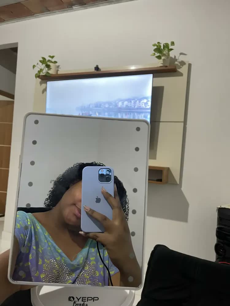 foto de Espelho De Mesa C/ Led Portátil Maquiagem Camarim Articulado Cor Da Moldura Branco Importados WL Center