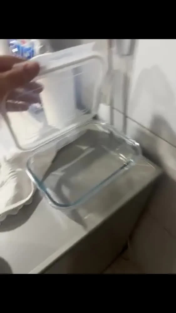 foto de Kit 2 Potes Vidro Retangular 1520ml Hermético Reforçado