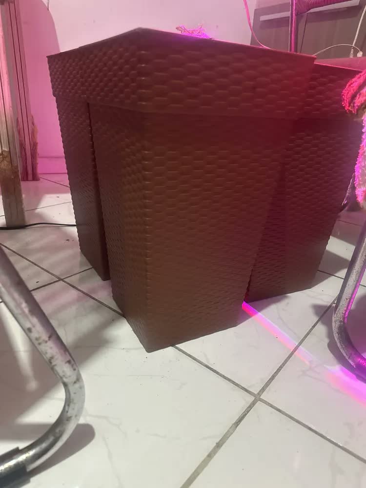 foto de Kit 3 X Vaso Rattan Coluna 17 Litros Planta Casa Sala Grande