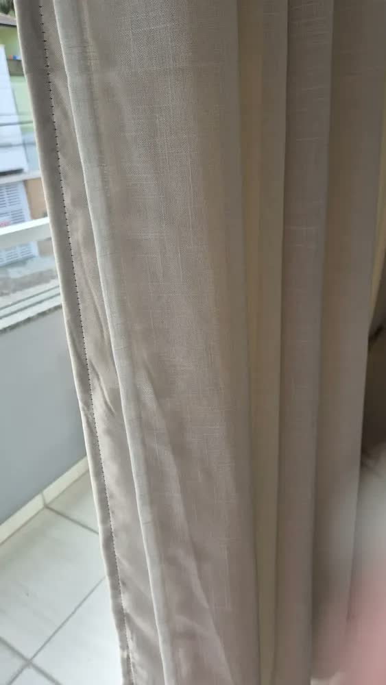 foto de Cortina Salvatex Tamanho 300x250cm Cor linho natural