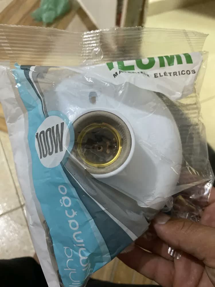 foto de Kit 10 Ilumi Plafonier Plafon 100w Bocal Soquete E27 Em Porcelana Cor Branco