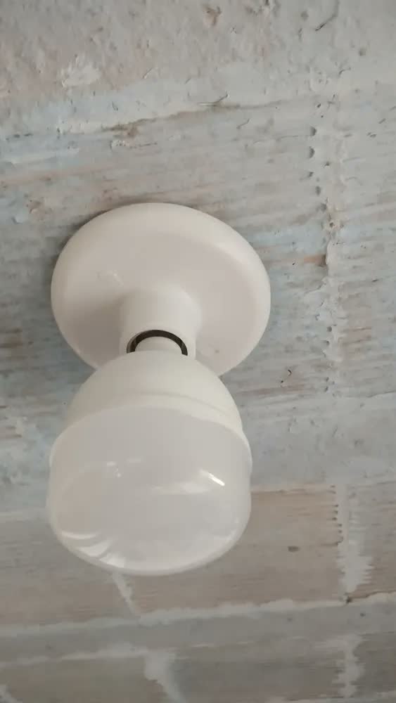 foto de Kit 10 Ilumi Plafonier Plafon 100w Bocal Soquete E27 Em Porcelana Cor Branco