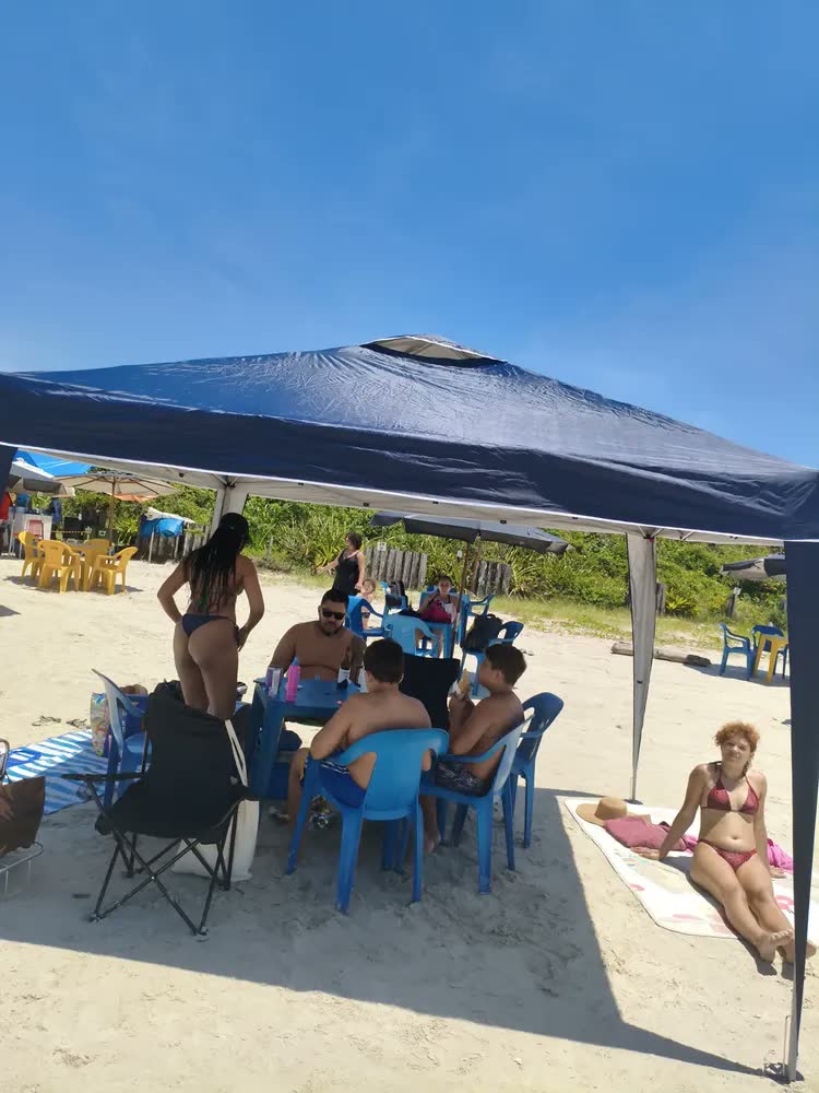 foto de Gazebo Sanfonado MOR X-Flex 3x3m Oxford Azul-Escuro Silvercoating Aço Carbono + Sacola