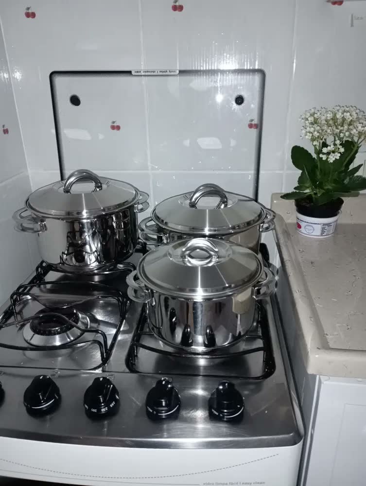 foto de Jogo De Panelas Aço Inox 3 Peças Solar Tramontina 65510740
