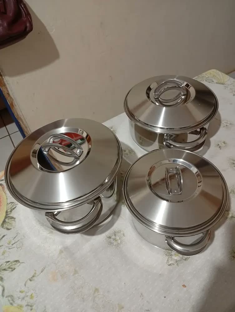 foto de Jogo De Panelas Aço Inox 3 Peças Solar Tramontina 65510740