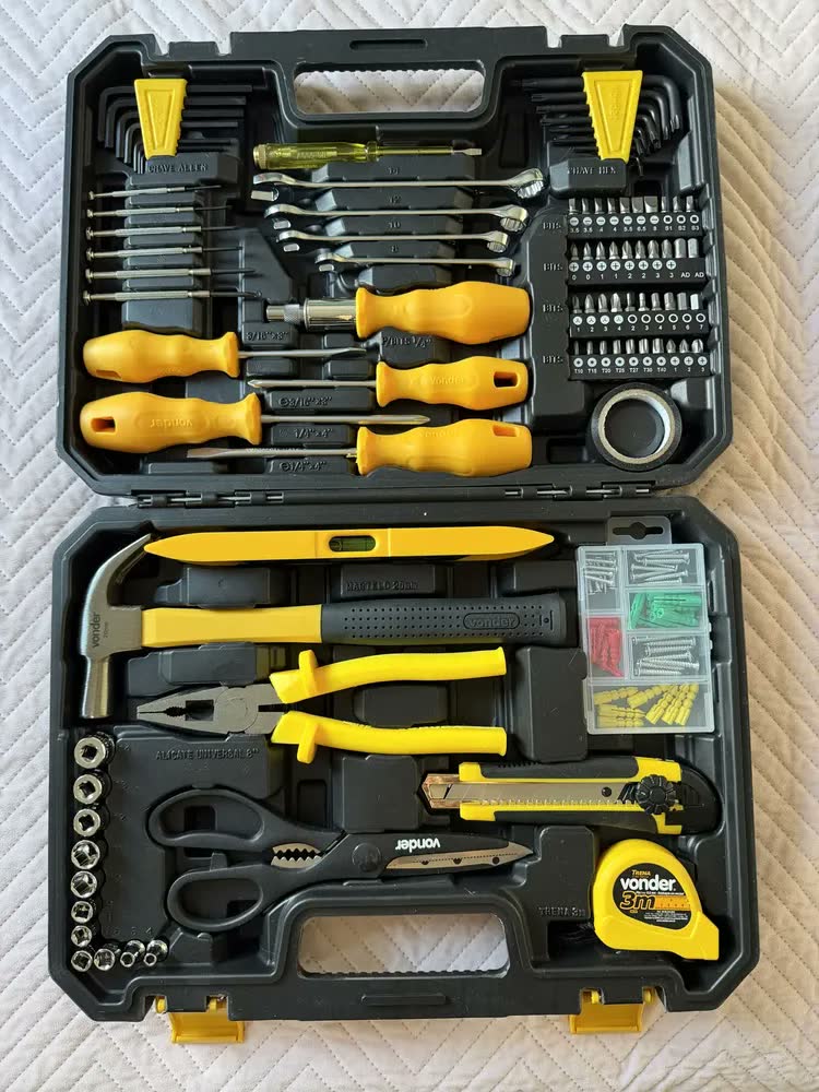 foto de Kit de Ferramentas Vonder 163 Peças para Manutenção Geral