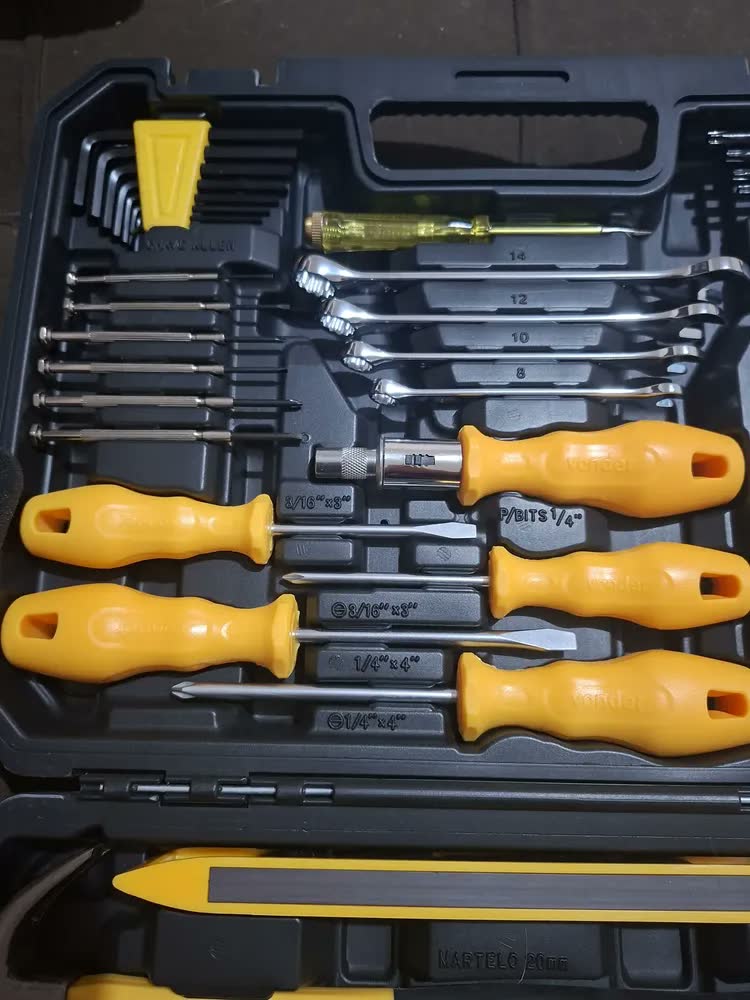 foto de Kit de Ferramentas Vonder 163 Peças para Manutenção Geral