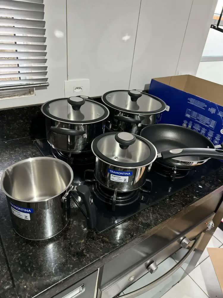 foto de Jogo Panela Tramontina Solar Silicone 5 Pçs P/ Fogão Indução 65120/040
