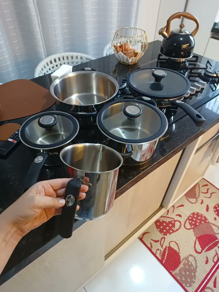 foto de Jogo Panela Tramontina Solar Silicone 5 Pçs P/ Fogão Indução 65120/040