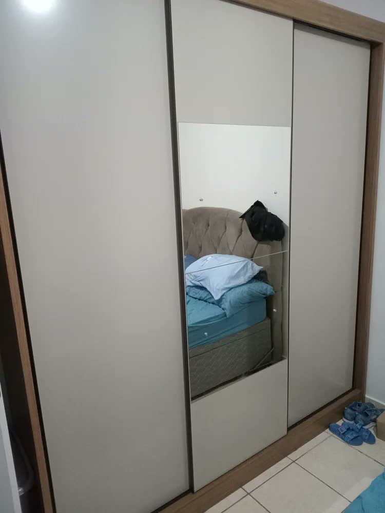 foto de Guarda Roupa Casal Em Mdf Com Espelho 3 Portas 6 Gavetas