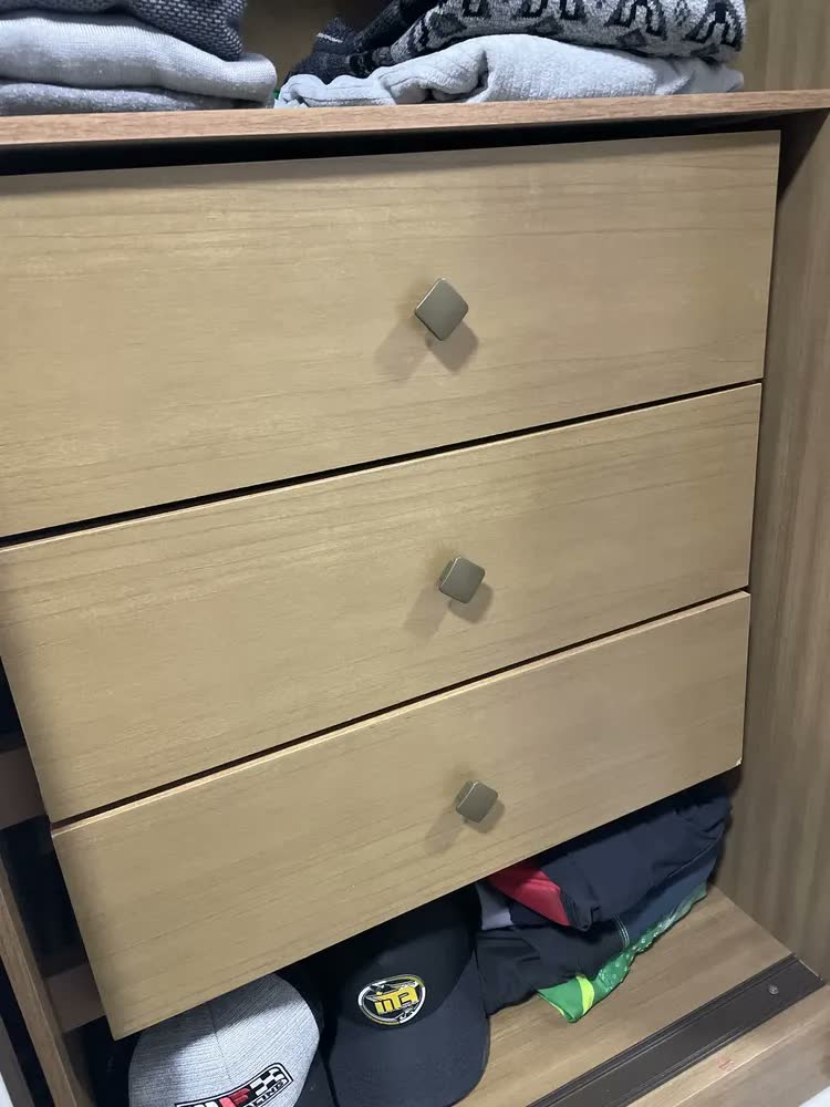 foto de Guarda Roupa Casal Em Mdf Com Espelho 3 Portas 6 Gavetas