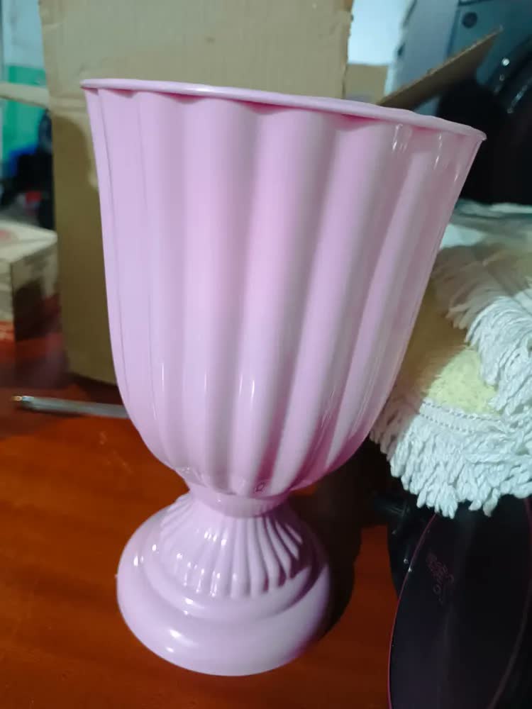 foto de 2 Vaso Grego Dubai Plástico Floreira Taça Romana Decoração