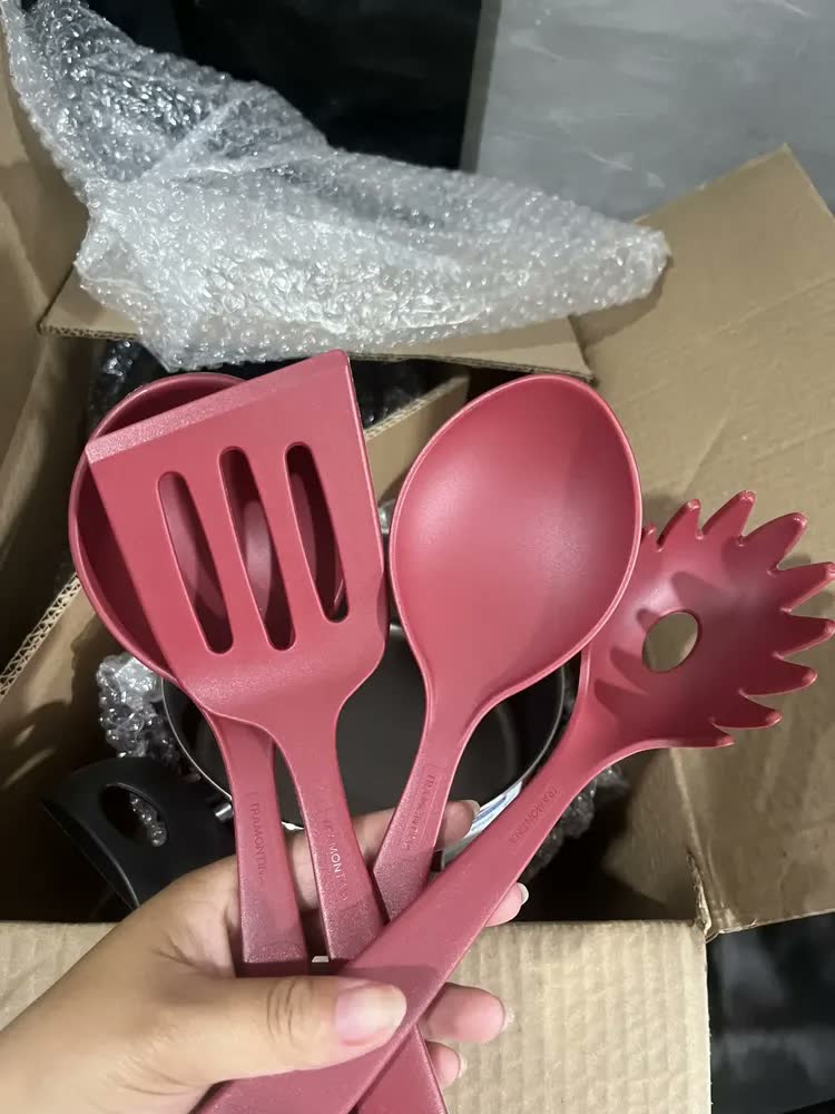 foto de Jogo Panelas 12 Peças Antiaderente Alumínio Turim Tramontina Cor Vermelho