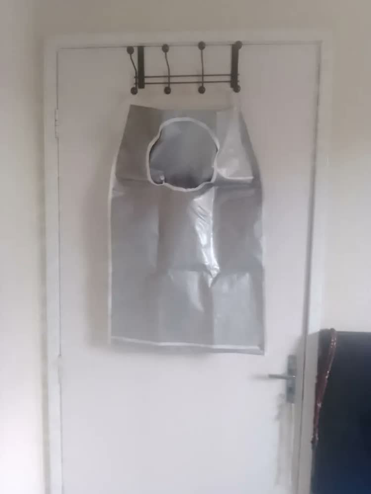 foto de Cesto Saco Roupa Suja De Pendurar Atrás Da Porta Com Zíper