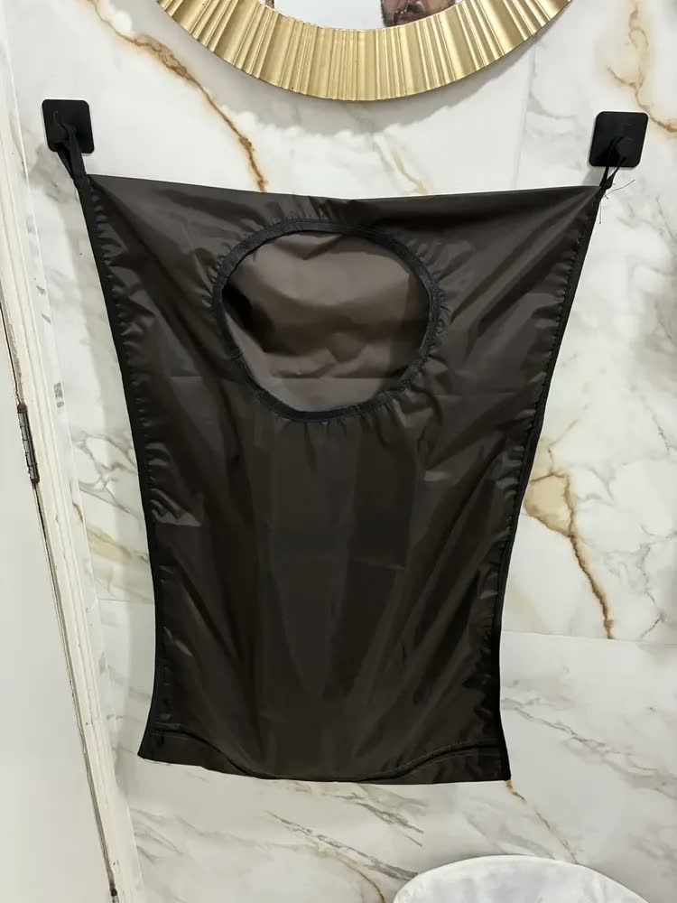 foto de Cesto Saco Roupa Suja De Pendurar Atrás Da Porta Com Zíper