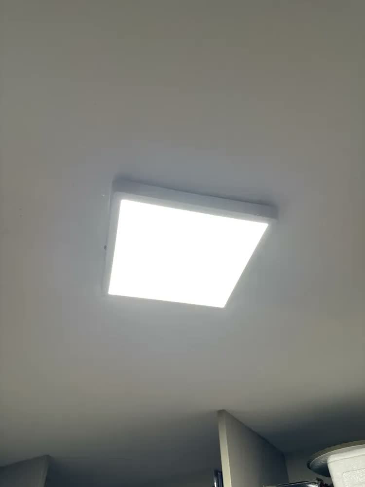 foto de Plafon Luminária Led 30x30 Sobrepor Bivolt Branco Frio 32w Cor Branco-frio 110v/220v (bivolt)