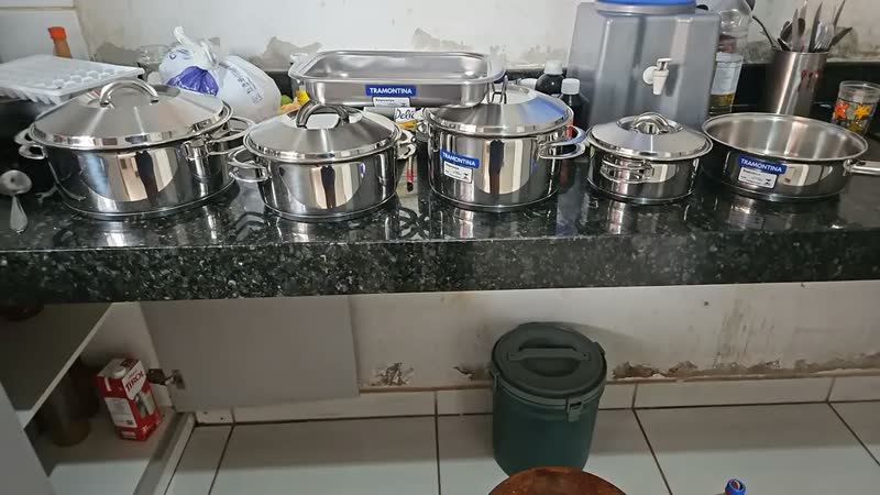 foto de Jogo de Panelas Solar em Aço Inox Fundo Triplo 6 Peças Tramontina
