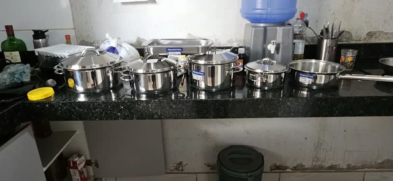 foto de Jogo de Panelas Solar em Aço Inox Fundo Triplo 6 Peças Tramontina