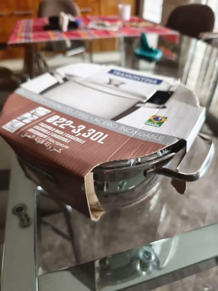 foto de Jogo De Panelas Tramontina Aço Inox Fundo Triplo Allegra 4pc