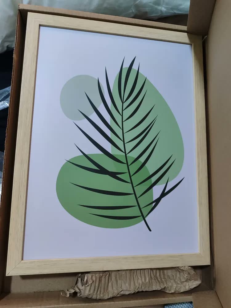 foto de Quadro Decorativo Boho Botânico Folhas Sala  Quarto Casal
