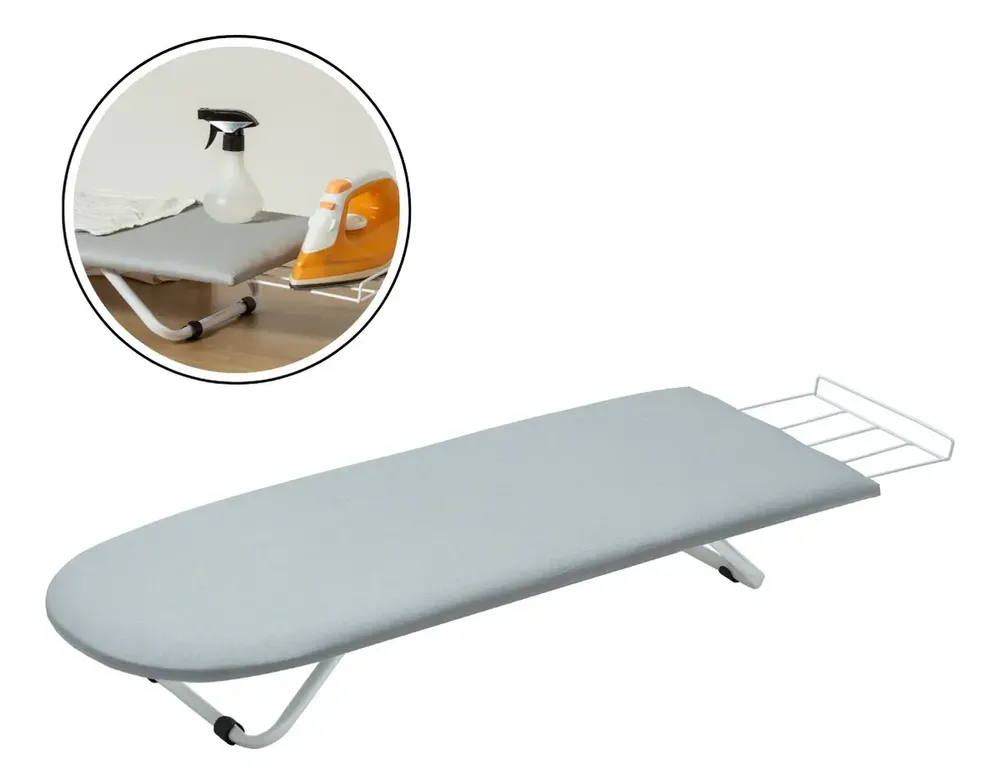 Tabua Mesa Passar Roupa Portátil Dobrável Cama Porta Ferro