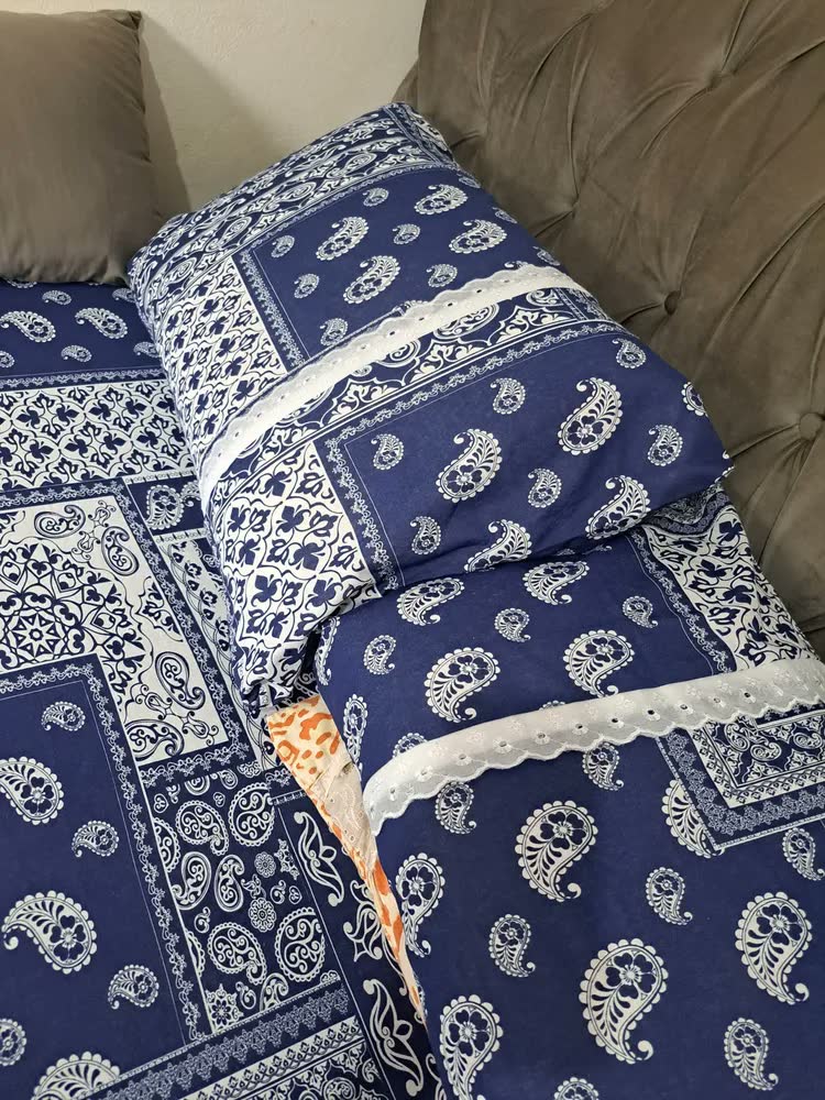 foto de Jogo De Lençol Queen Estampado Elástico Malha 100% Algodão
