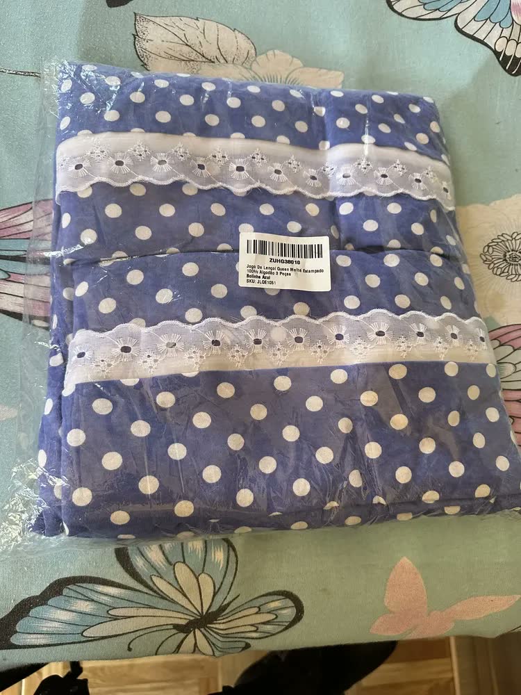foto de Jogo De Lençol Queen Malha Estampado 100% Algodão 3 Peças