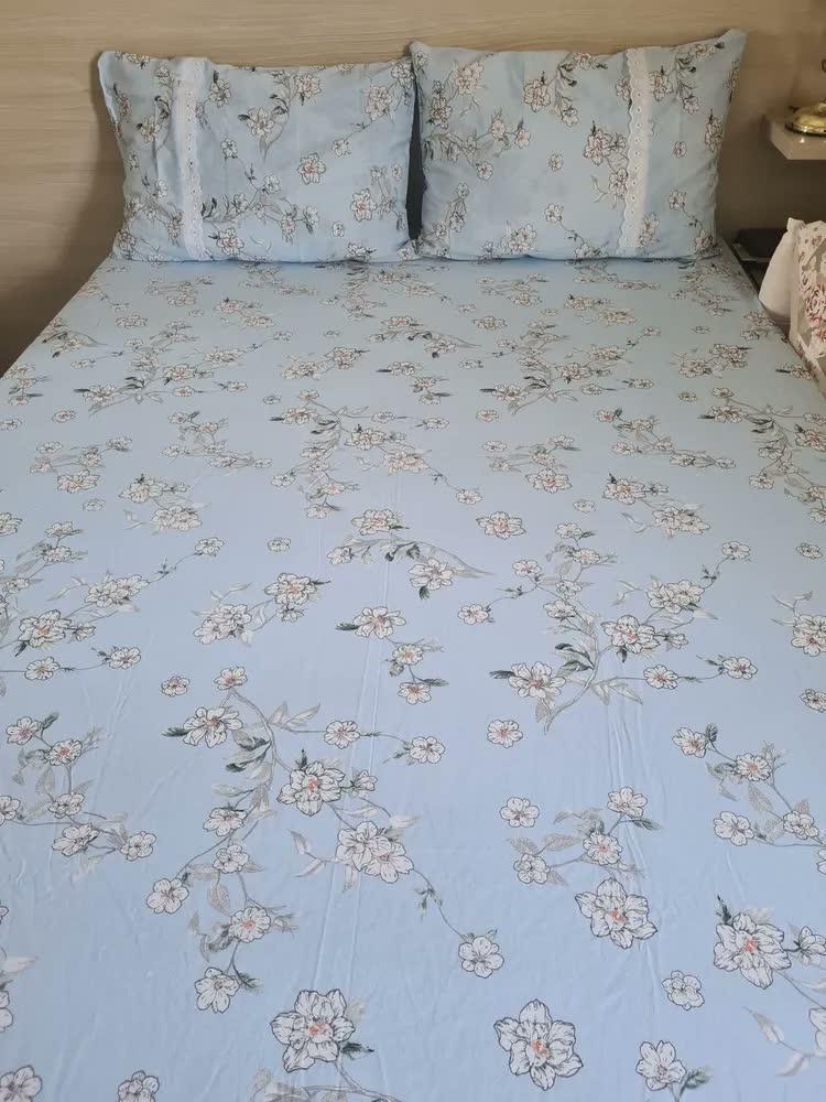 foto de Kit Lençol Queen Em Malha 100% Algodão Com Design Moderno