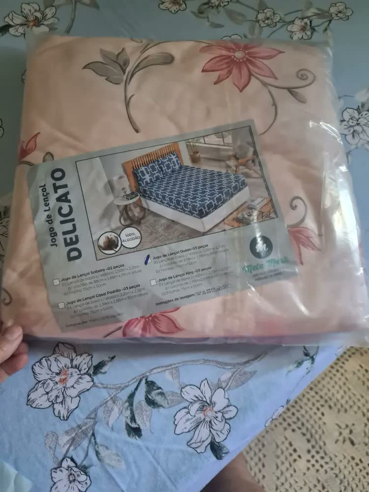 foto de Kit Lençol Queen Em Malha 100% Algodão Com Design Moderno
