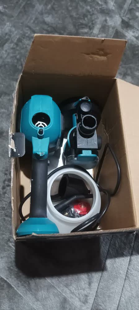 foto de Pulverizador Pistola Pintura Elétrica 550w 3 Bicos Tssaper Cor Azul-petróleo