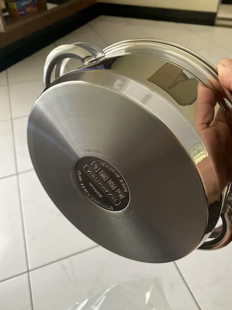 foto de Jogo Panelas 5 Peças Aço Inox Fundo Triplo Solar 65510780 Tramontina