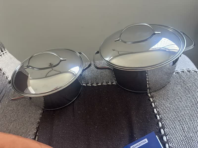 foto de Jogo De Panelas Inox Tramontina Allegra 2 Peças Indução