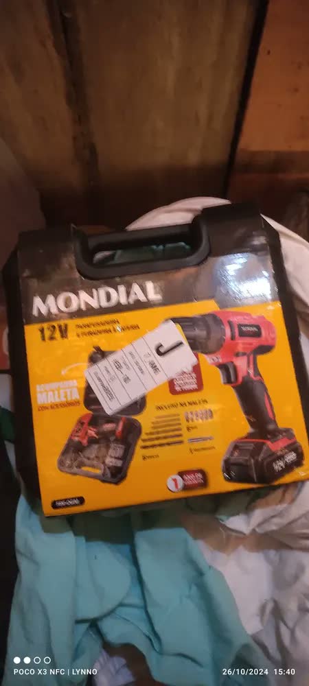 foto de Furadeira e Parafusadeira à Bateria, Mondial, 12V - FPF-06M