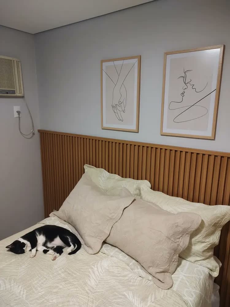 foto de Kit 2 Quadros Decorativos Quarto De Casal Amor Frase Moldura