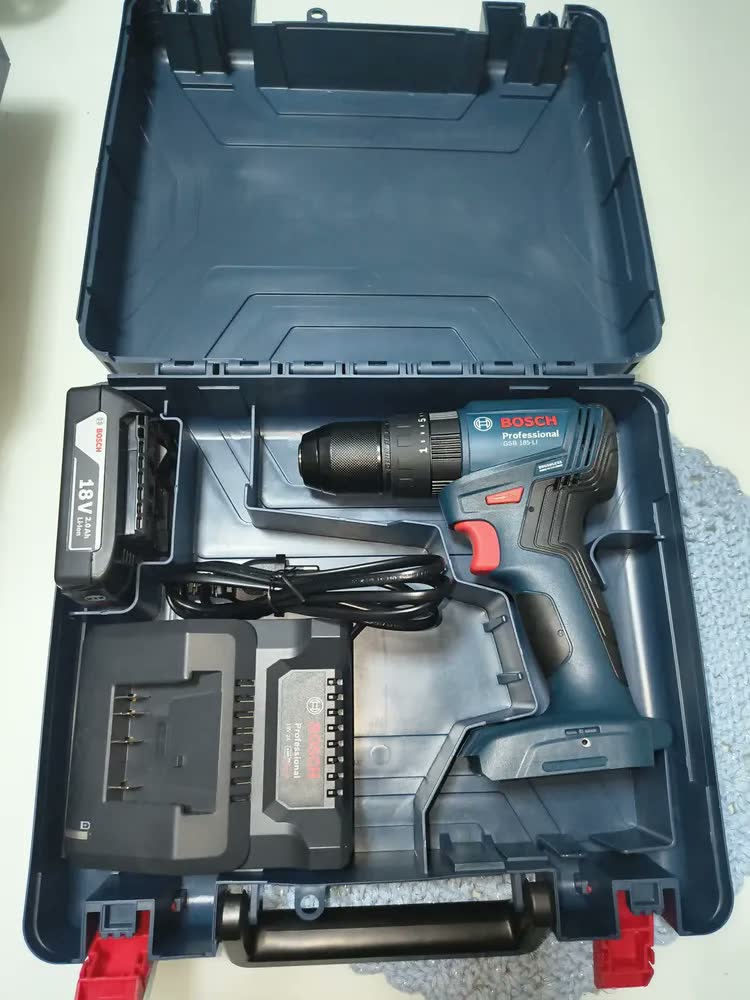 foto de Furadeira Parafusadeira Impacto Bosch S/ Fio Gsb185li-1 Bateria e Carregador