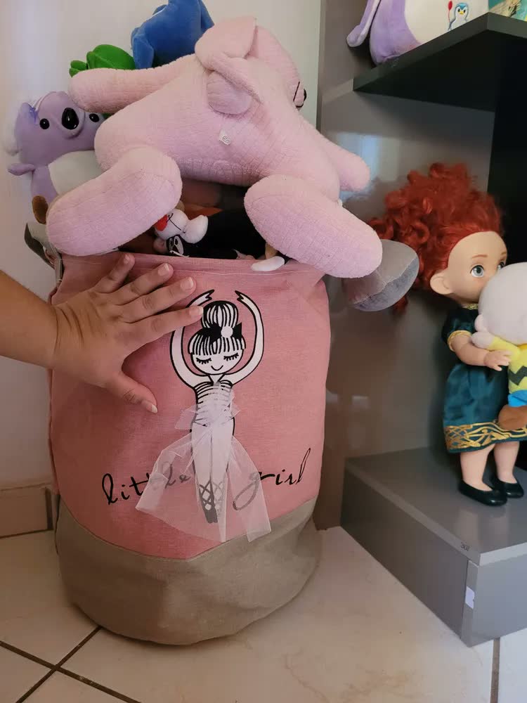 foto de Cesto Organizador Infantil Brinquedo Roupa Impermeável