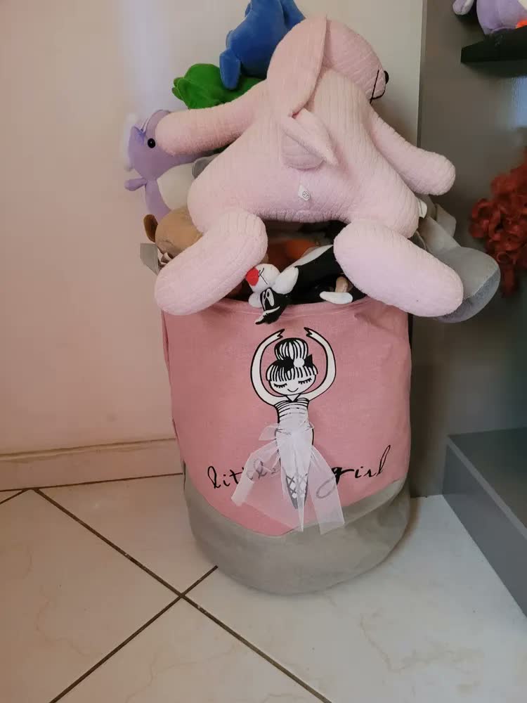 foto de Cesto Organizador Infantil Brinquedo Roupa Impermeável