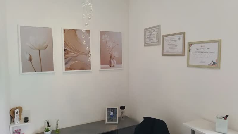 foto de Kit 3 Quadros Decorativos Abstrato Flores Bege Boho Moldura