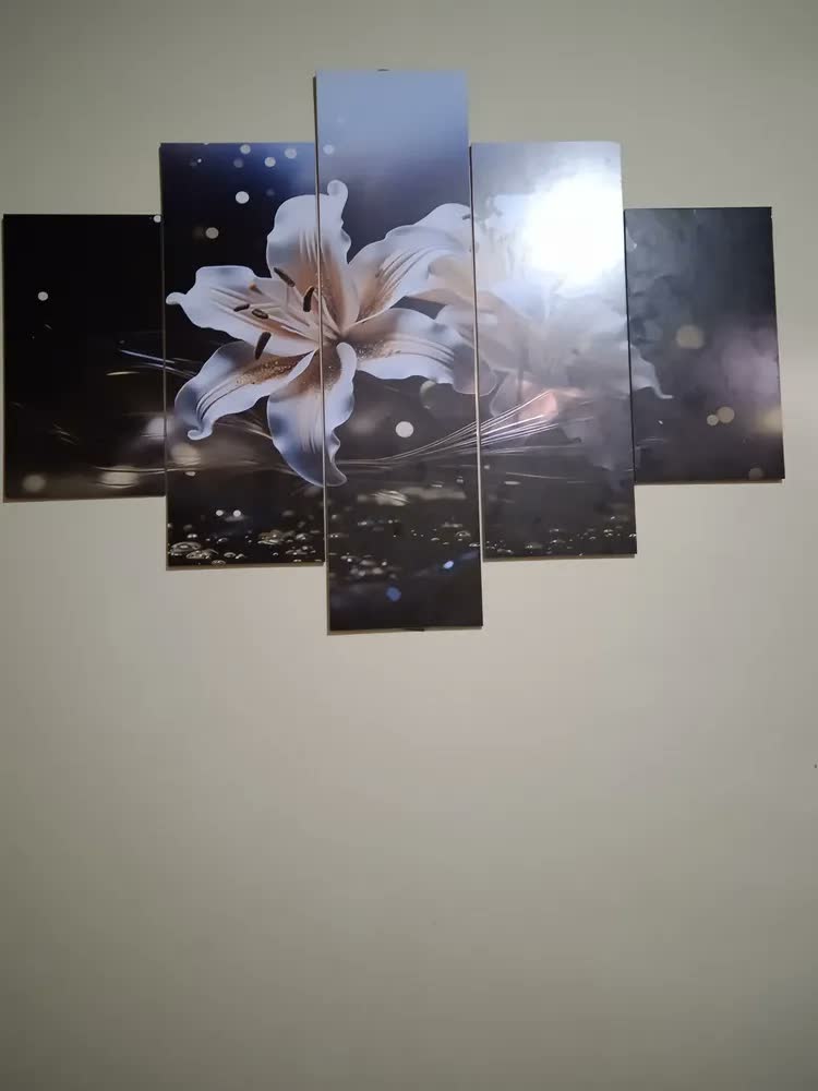 foto de Quadros Decorativos Vasos De Flores Mosaico Luxo Sala Quarto
