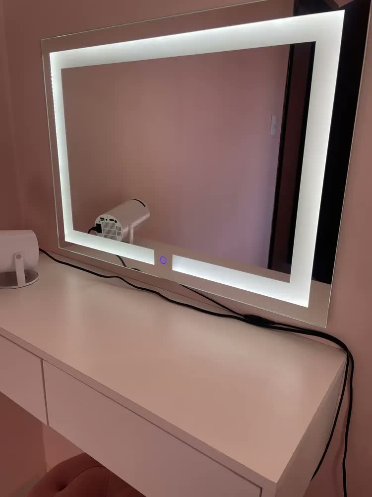 foto de Espelho Led Maquiagem 50x70cm Iluminado Touch Screen