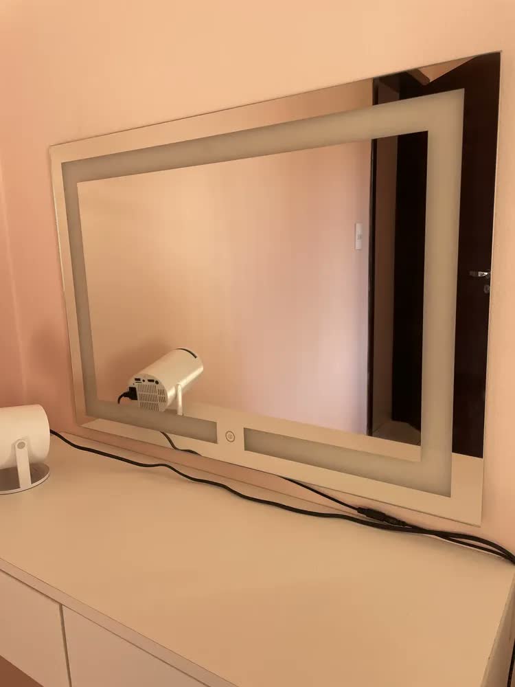foto de Espelho Led Maquiagem 50x70cm Iluminado Touch Screen