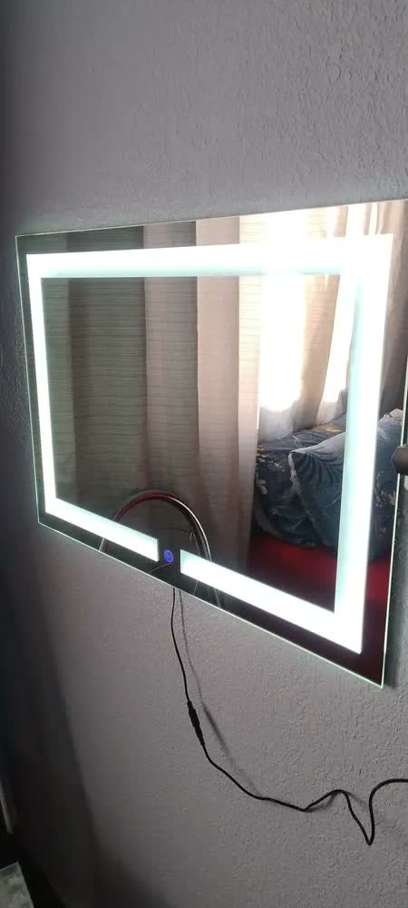 foto de Espelho Led Maquiagem 50x70cm Iluminado Touch Screen